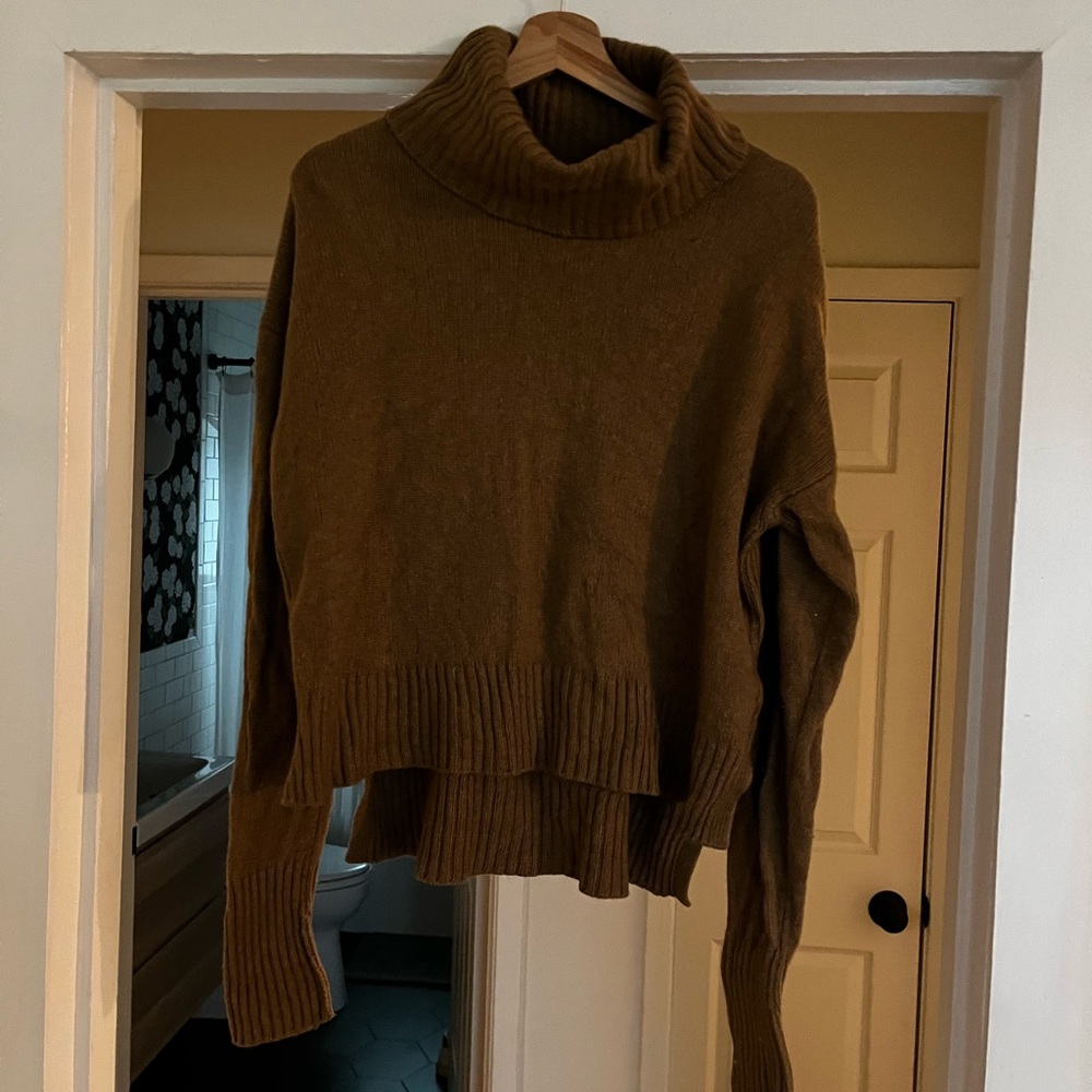 Anthropologie Brown Turtleneck Sweater